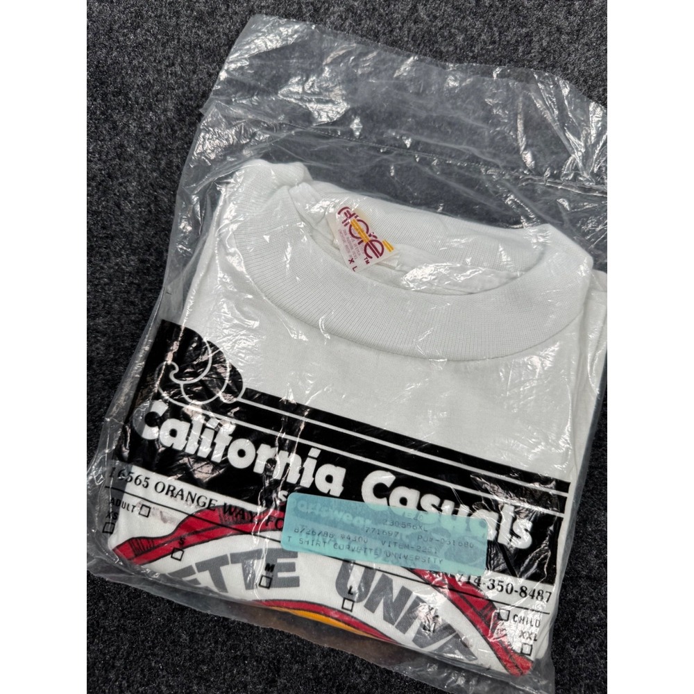 VTG 1989 Corvette University 1953 T Shirt NWT USA XL Single Stitch NOS Car Tee